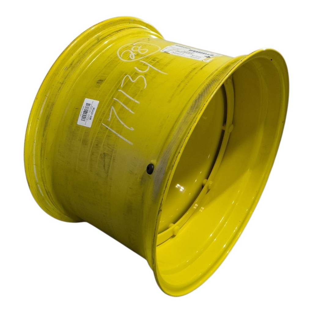 18"W x 28"D, John Deere Yellow 8-Hole Stub Disc , 2.56" Offset