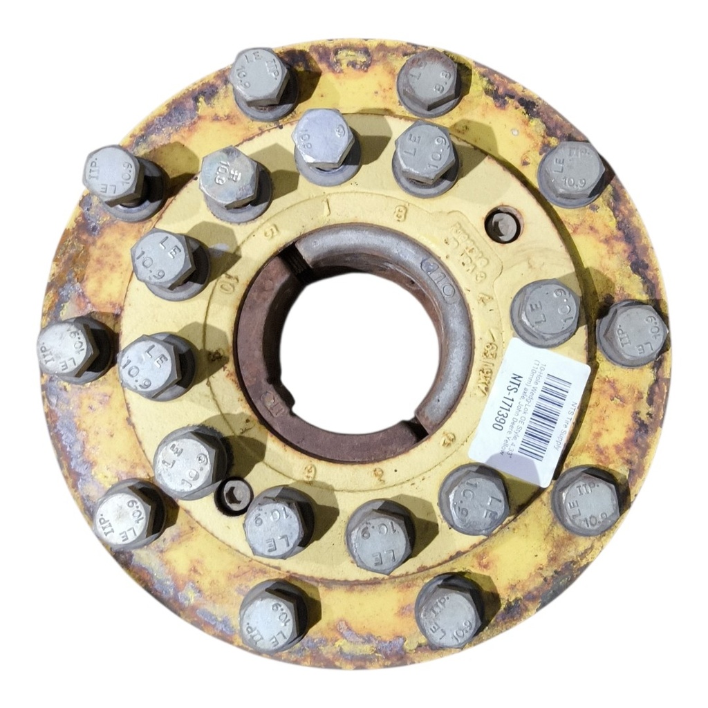 10-Hole Wedg-Lok OE Style, 4.33" (110mm) axle, John Deere Yellow