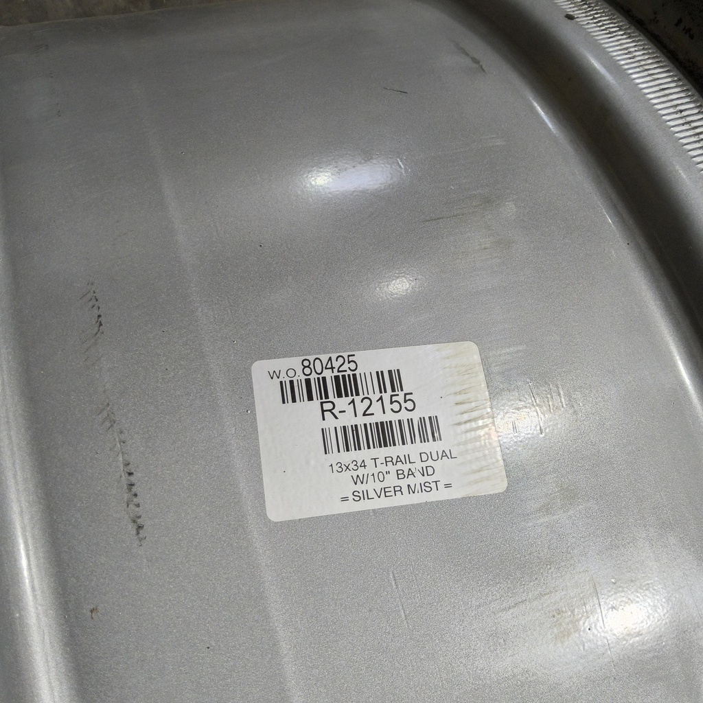 13"W x 34"D, Case IH Silver Mist Band Dual "T" Rail