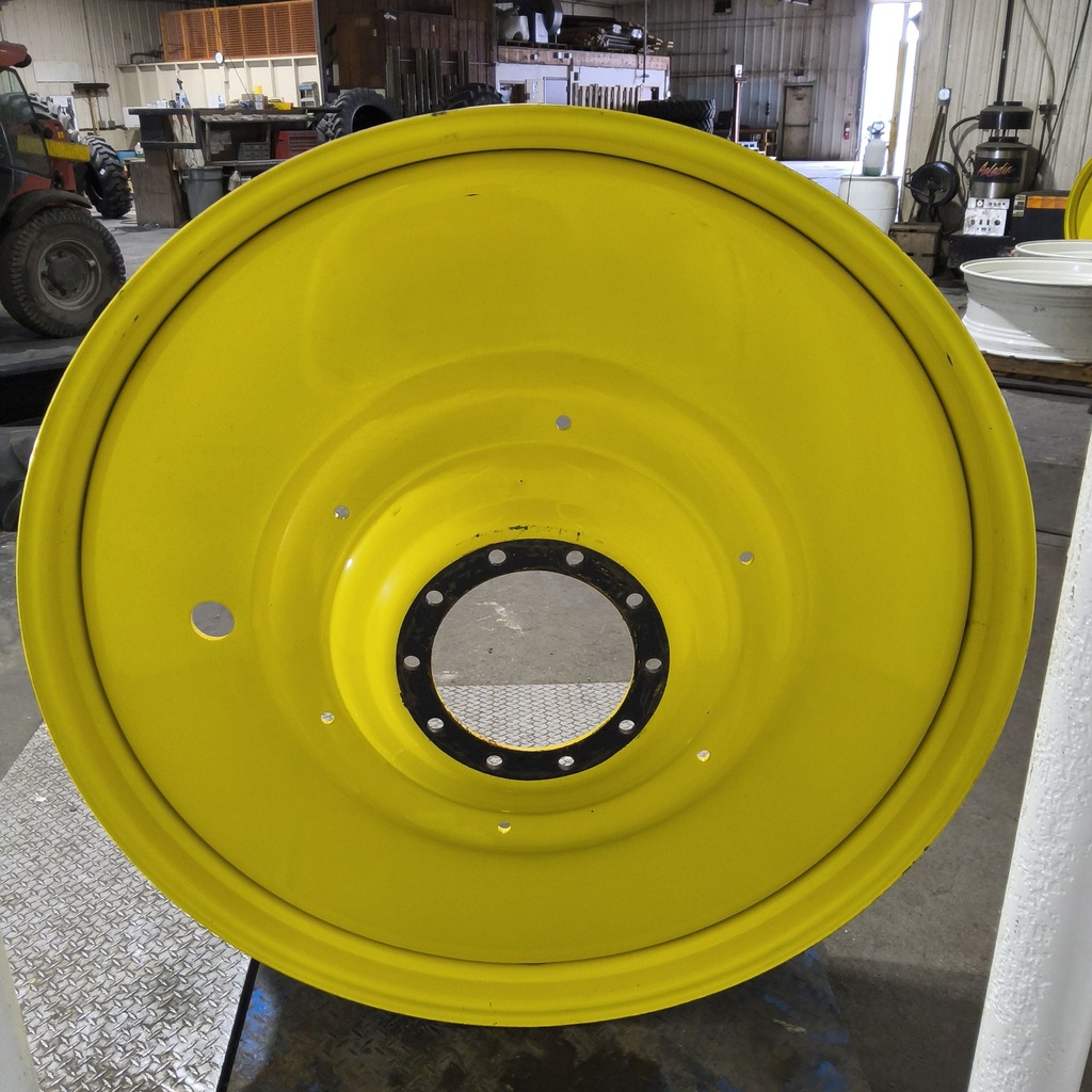 12"W x 54"D, John Deere Yellow 10-Hole Formed Plate , -9.25" Offset