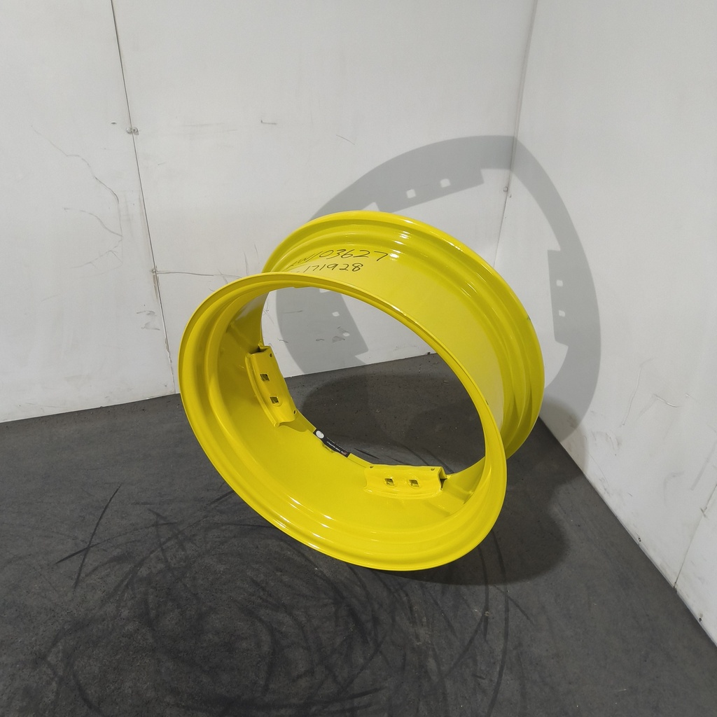 10"W x 24"D, John Deere Yellow 8-Hole Rim with Clamp/U-Clamp (groups of 2 bolts)