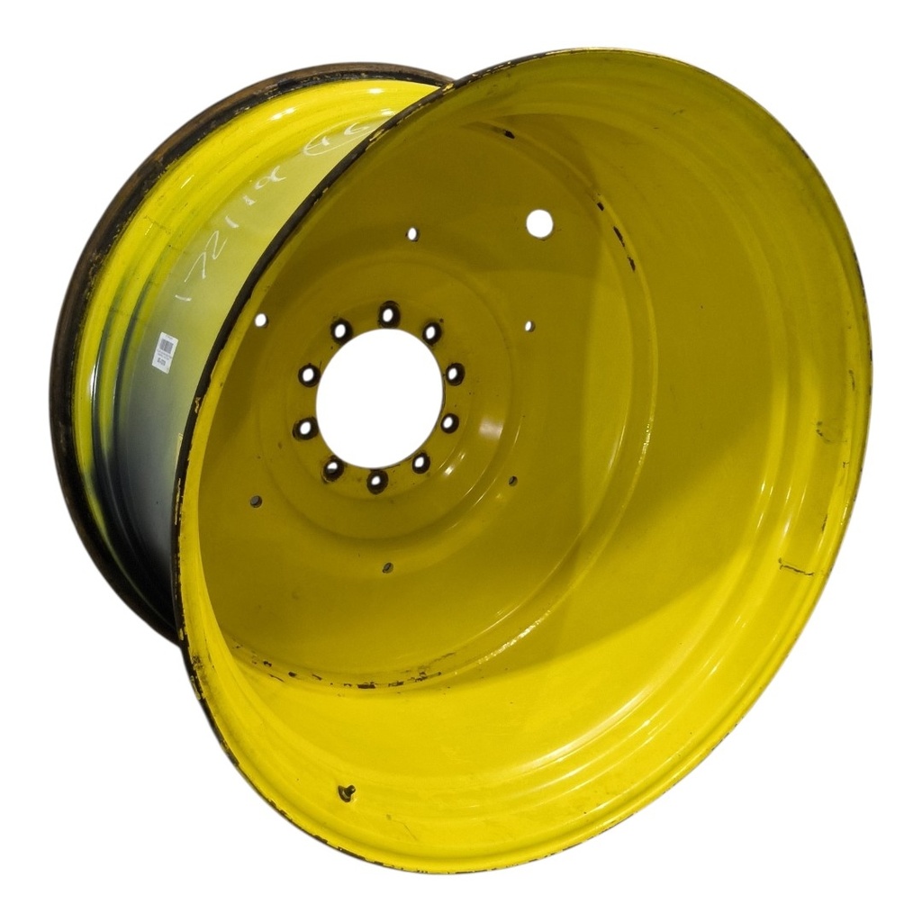 25"W x 46"D, John Deere Yellow 10-Hole Formed Plate , -13.25" Offset