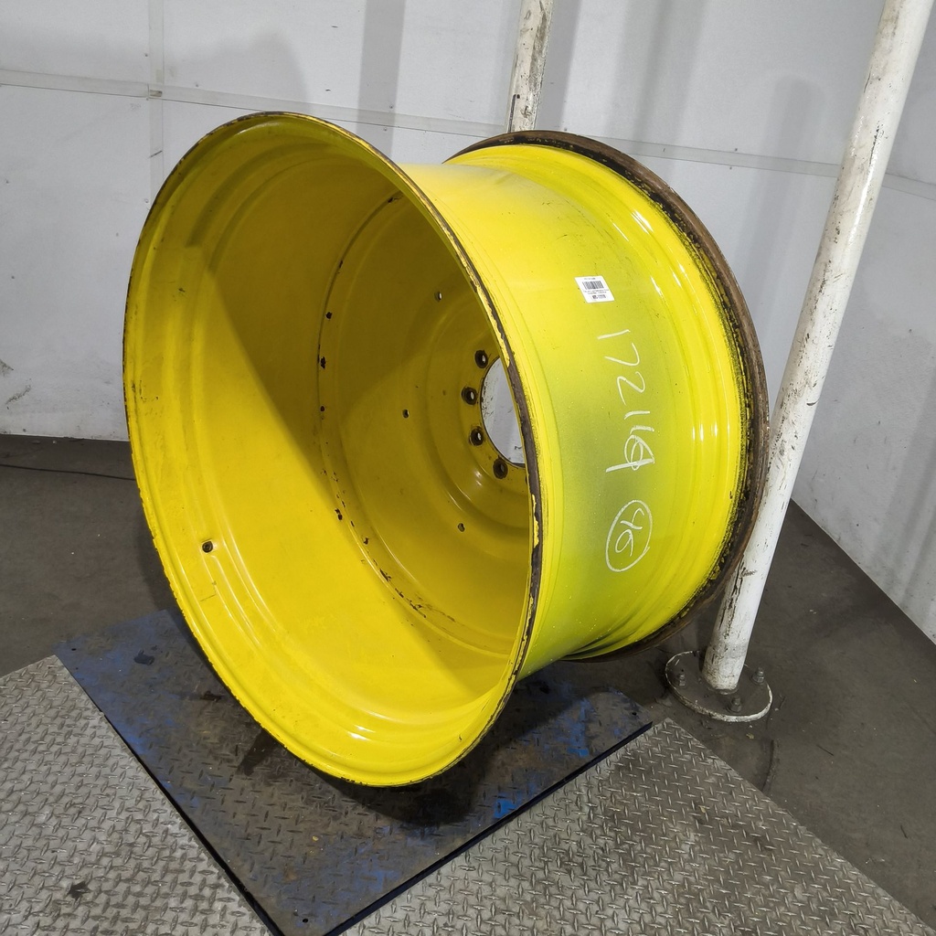 25"W x 46"D, John Deere Yellow 10-Hole Formed Plate , -13.25" Offset