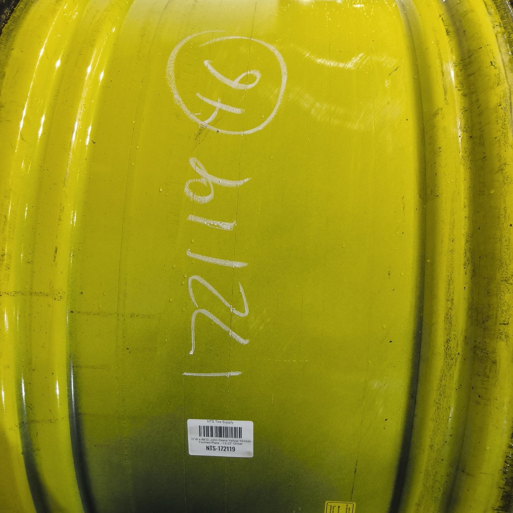 25"W x 46"D, John Deere Yellow 10-Hole Formed Plate , -13.25" Offset