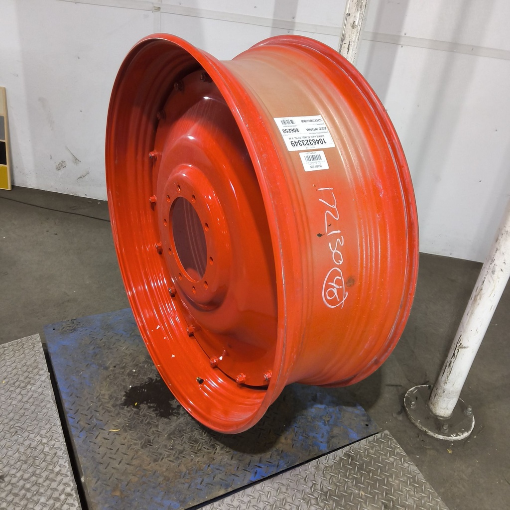 16"W x 46"D, Fendt/Agco Red 16-Hole Stub Disc , 0.88" Offset