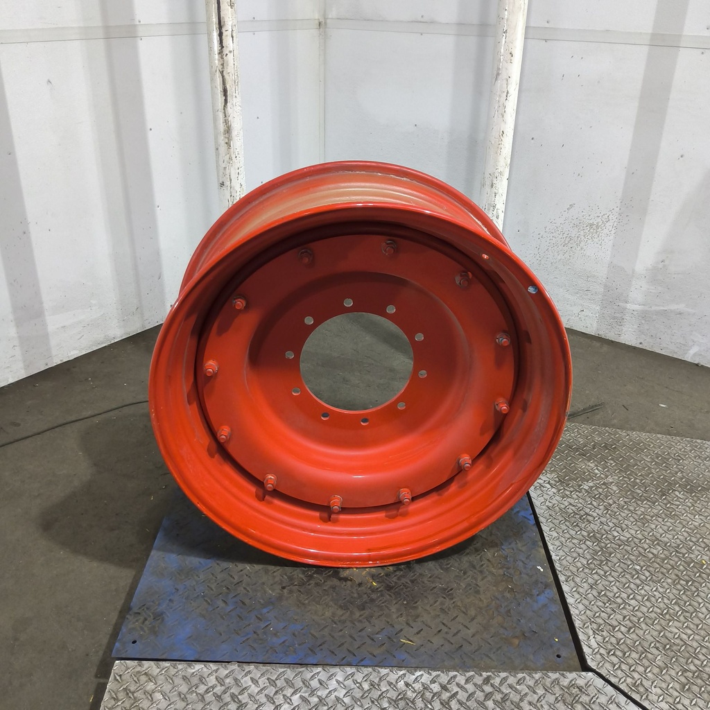 13"W x 34"D, Fendt/Agco Red 12-Hole Stub Disc , 1.62" Offset