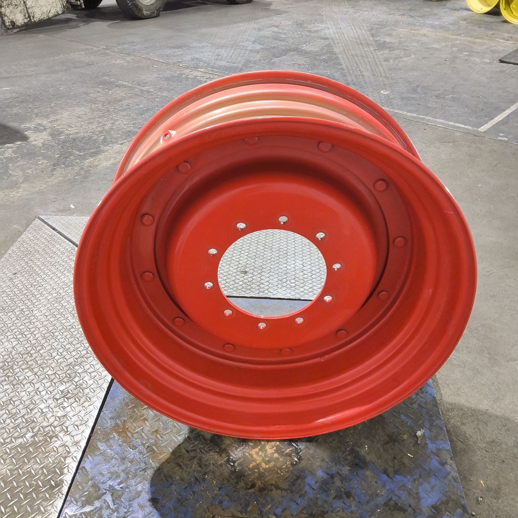 13"W x 34"D, Fendt/Agco Red 12-Hole Stub Disc , 1.62" Offset