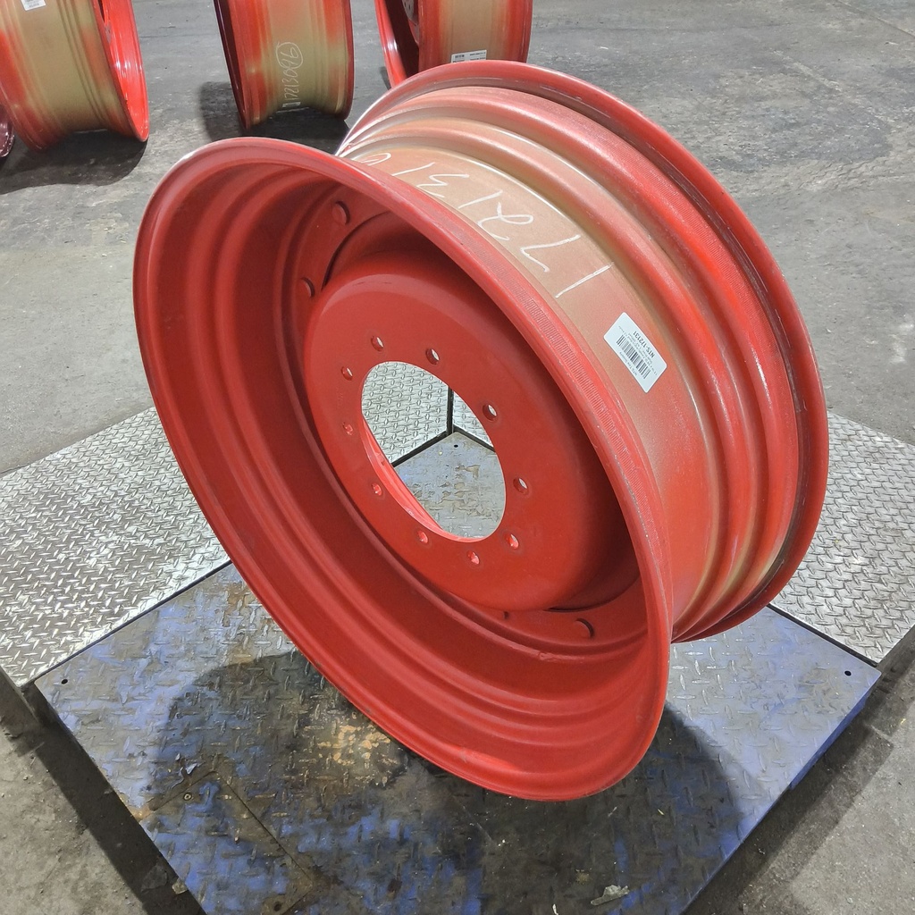 13"W x 34"D, Fendt/Agco Red 12-Hole Stub Disc , 1.62" Offset