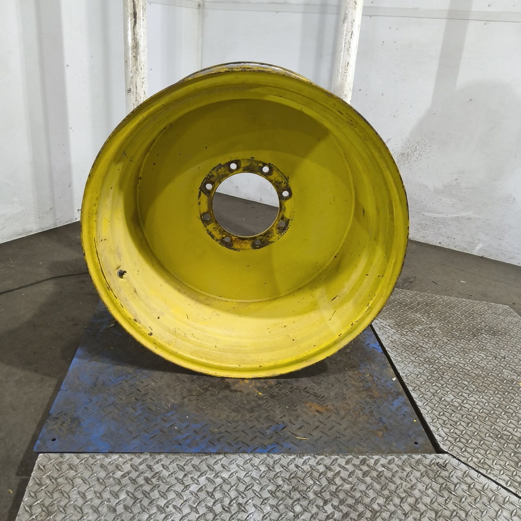 21"W x 32"D, John Deere Yellow 8-Hole Formed Plate , -3.25" Offset