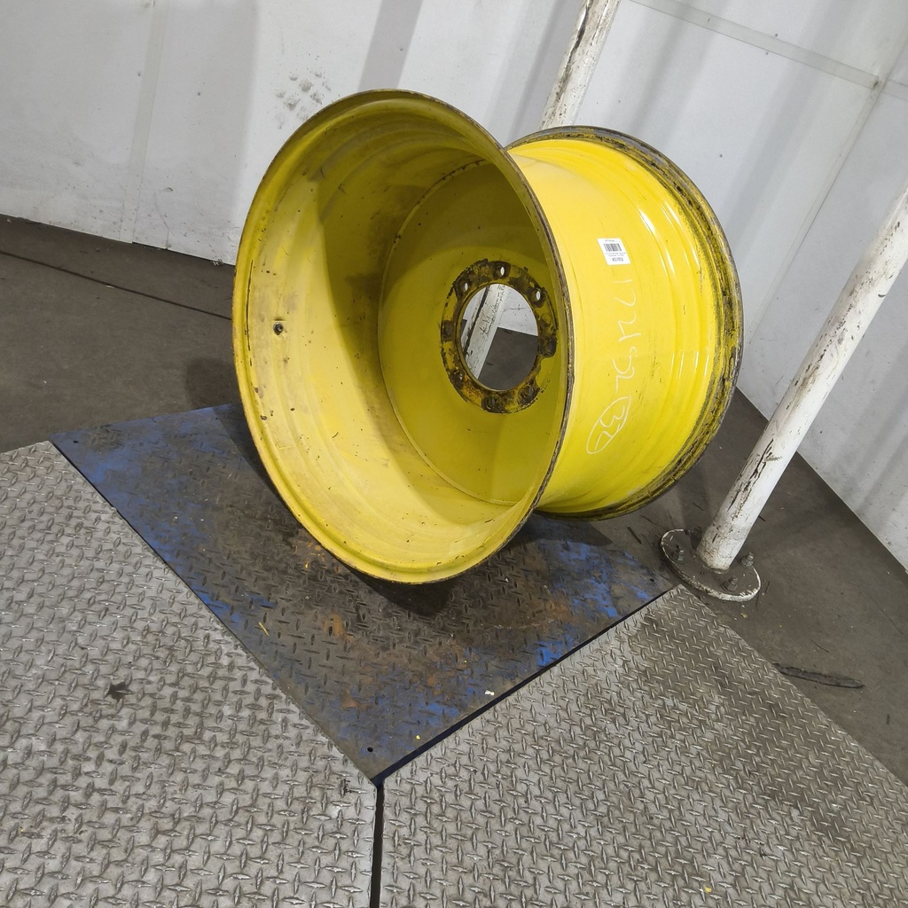 21"W x 32"D, John Deere Yellow 8-Hole Formed Plate , -3.25" Offset