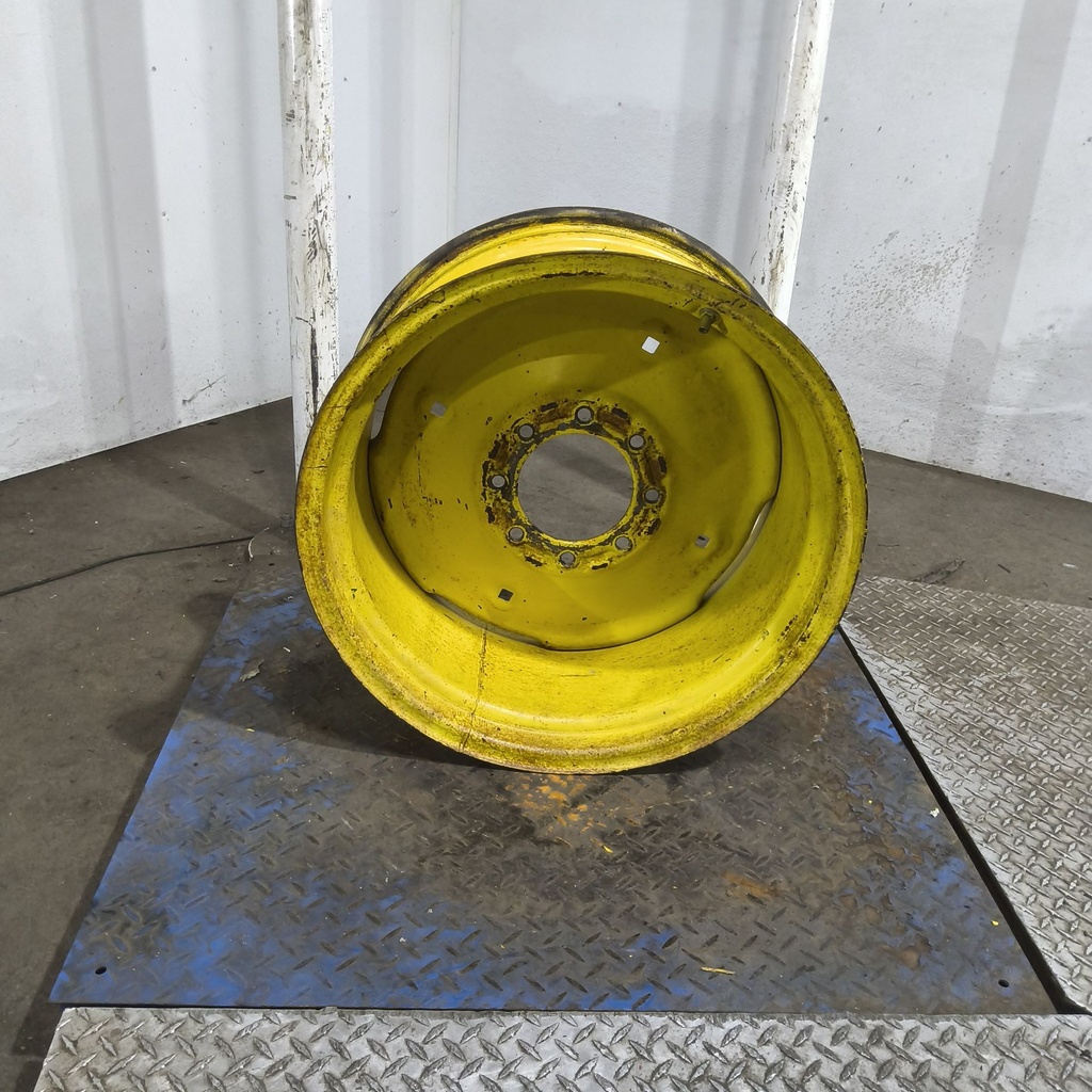 12"W x 24"D, John Deere Yellow 8-Hole Formed Plate , -0.25" Offset