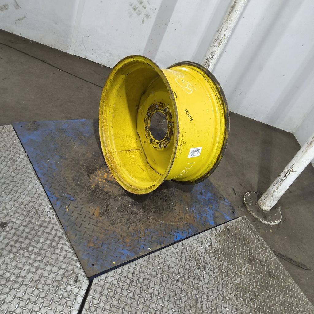 12"W x 24"D, John Deere Yellow 8-Hole Formed Plate , -0.25" Offset