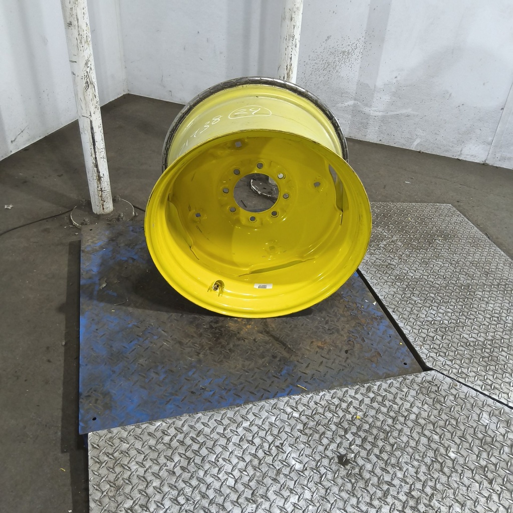 15"W x 24"D, John Deere Yellow 8-Hole Formed Plate , -2.12" Offset