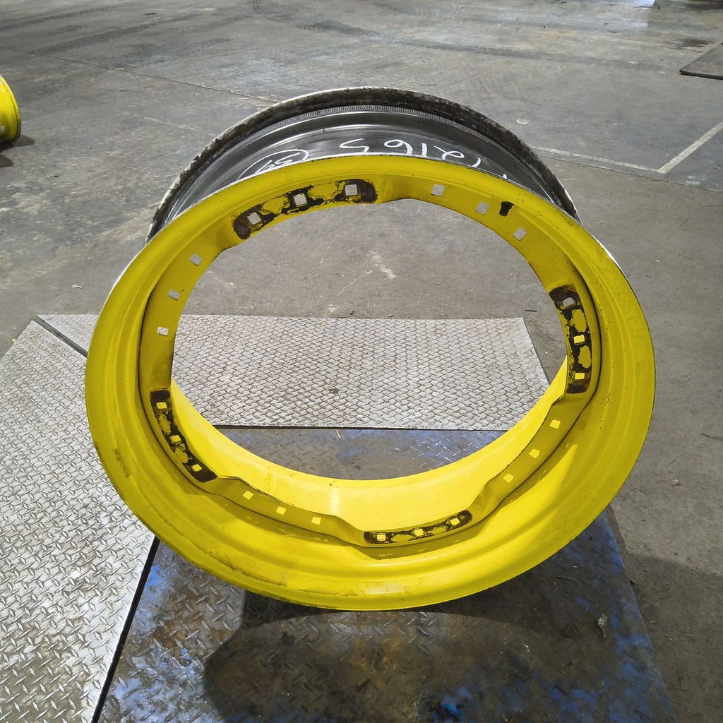 13"W x 34"D, John Deere Yellow 12-Hole Waffle Wheel (Groups of 3 bolts)
