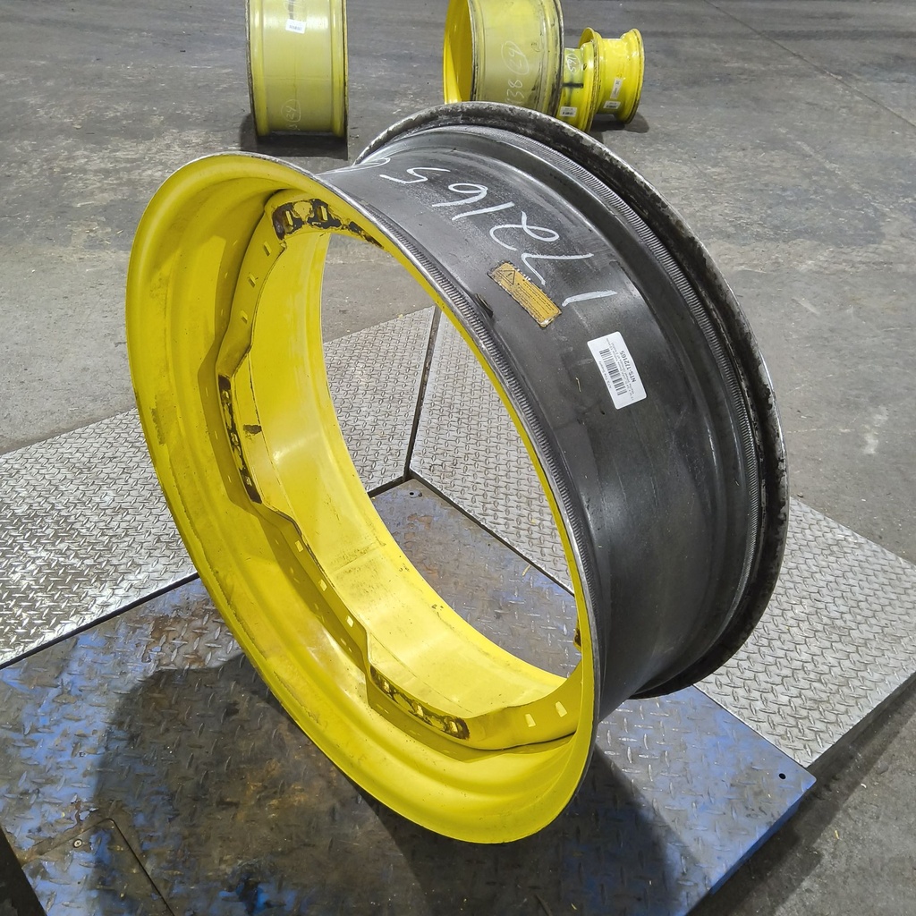 13"W x 34"D, John Deere Yellow 12-Hole Waffle Wheel (Groups of 3 bolts)