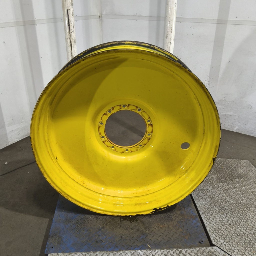 10"W x 42"D, John Deere Yellow 10-Hole Formed Plate Sprayer , 2.56" Offset