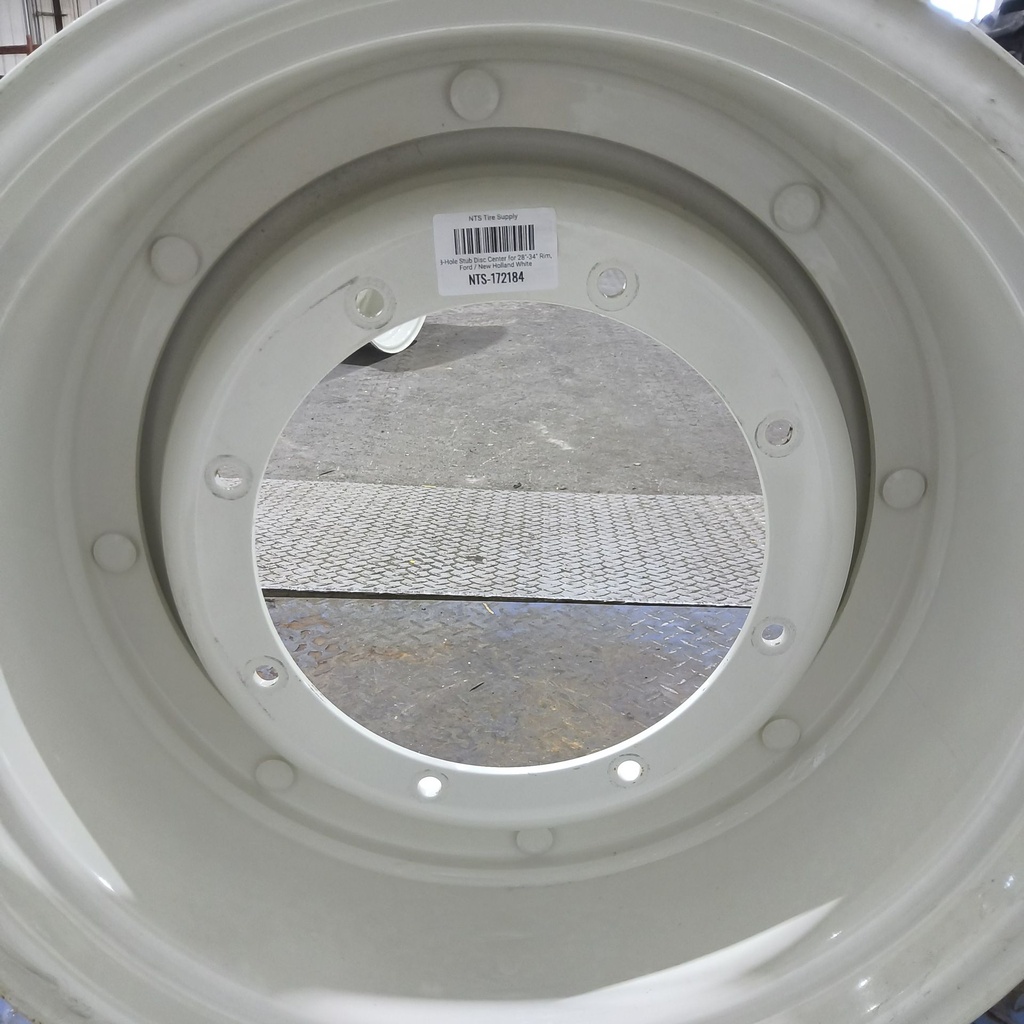 8-Hole Stub Disc Center for 28"-34" Rim, Ford / New Holland White