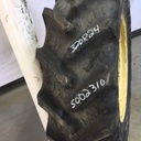 320/85R24 BKT Tires Agrimax RT 855 R-1W on John Deere Yellow 6-Hole Rim with Clamp/Loop Style 80%