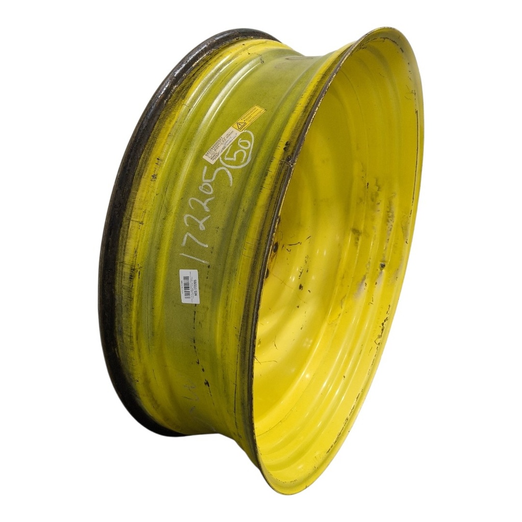 15"W x 50"D, John Deere Yellow 10-Hole Formed Plate , -6.62" Offset