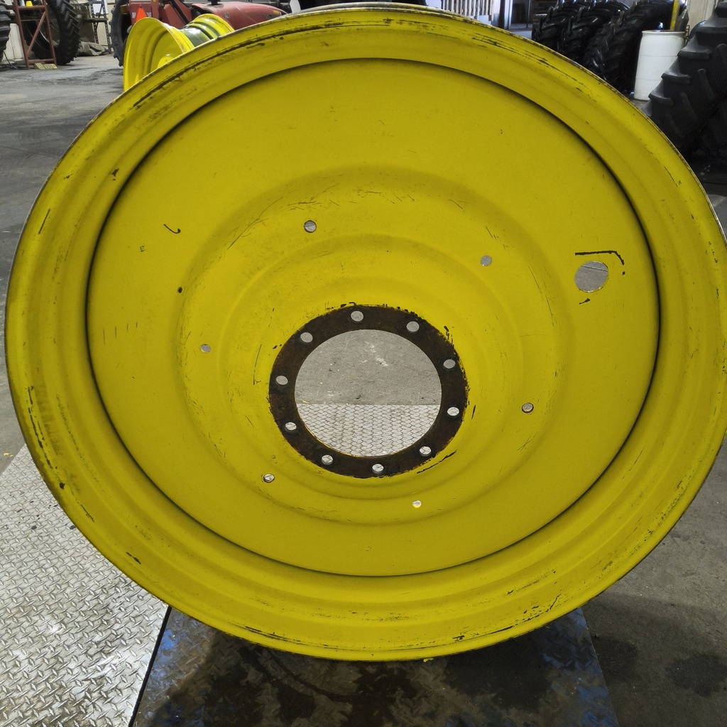 15"W x 50"D, John Deere Yellow 10-Hole Formed Plate , -6.62" Offset