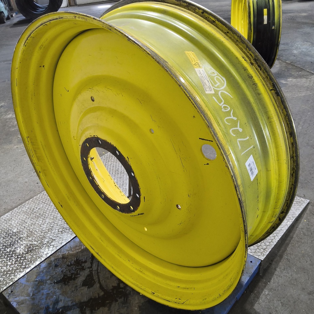 15"W x 50"D, John Deere Yellow 10-Hole Formed Plate , -6.62" Offset