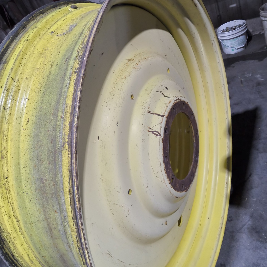 15"W x 50"D, John Deere Yellow 10-Hole Formed Plate , -6.62" Offset