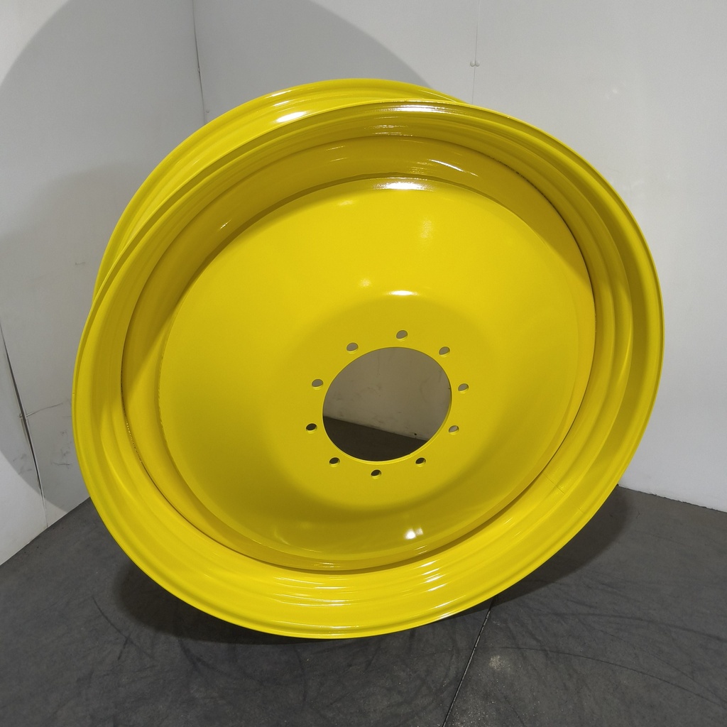 13"W x 46"D, John Deere Yellow 10-Hole Formed Plate , -6.5" Offset