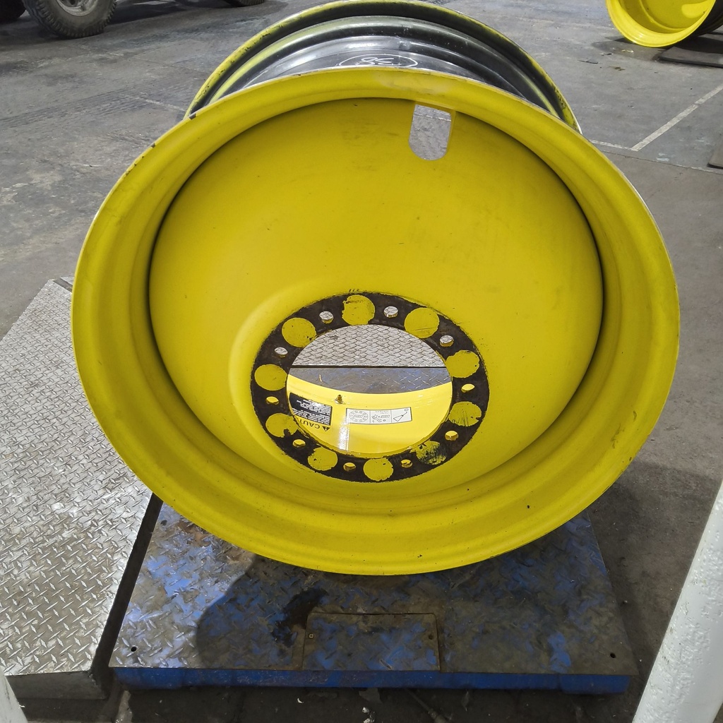 23"W x 38"D, John Deere Yellow 10-Hole Dolly Dual-Outside , -14.38" Offset