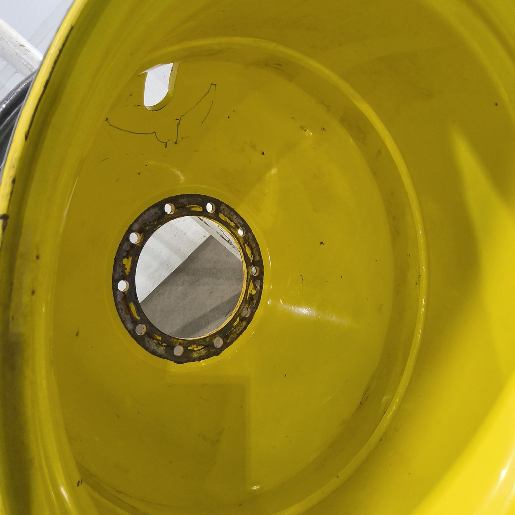 23"W x 38"D, John Deere Yellow 10-Hole Dolly Dual , -16.38" Offset