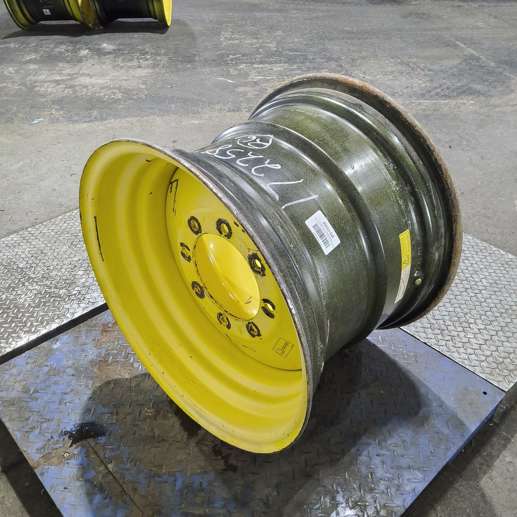 20"W x 26"D, John Deere Yellow 8-Hole Formed Plate , 4.58" Offset