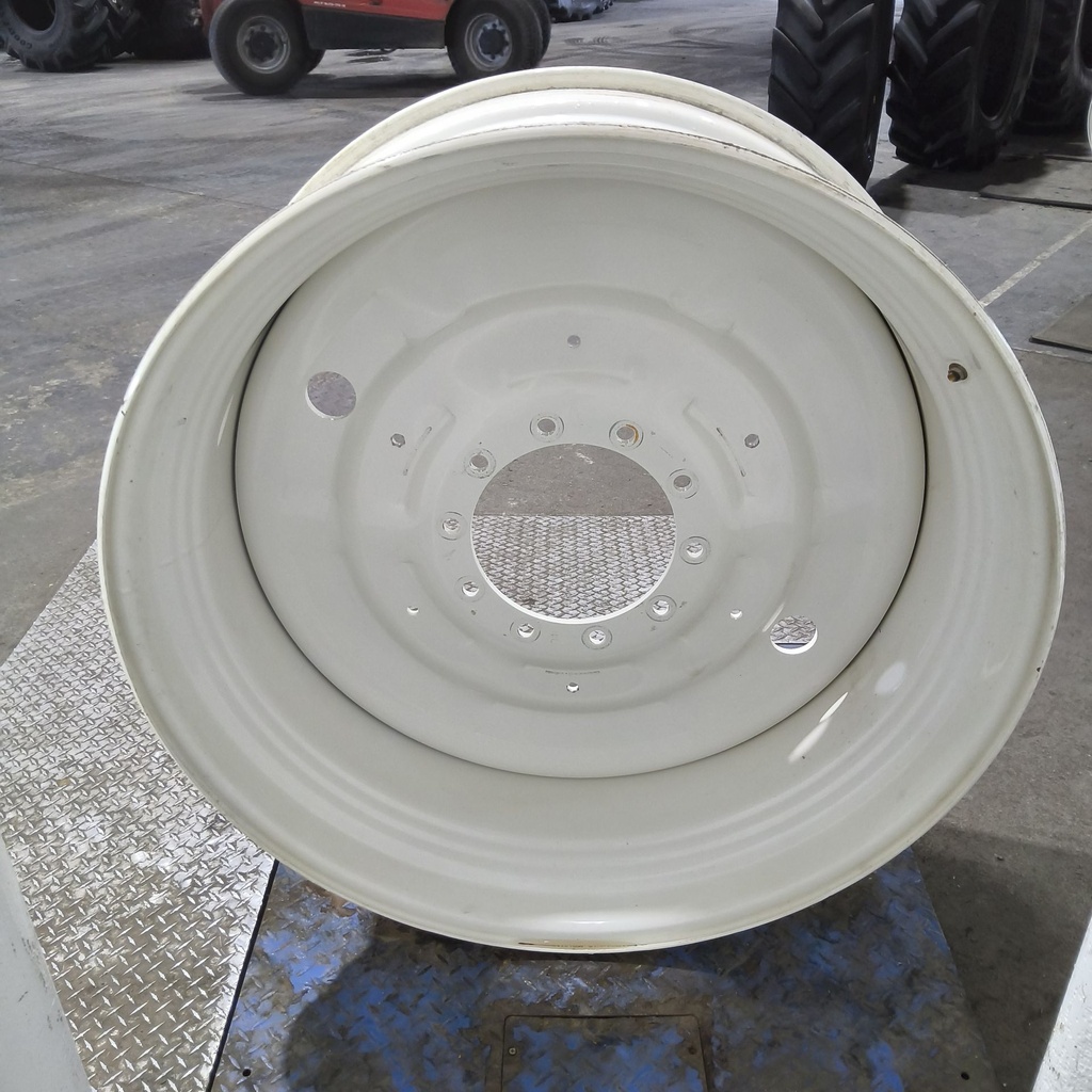 18"W x 42"D, Ford / New Holland White 10-Hole Formed Plate , 0.25" Offset