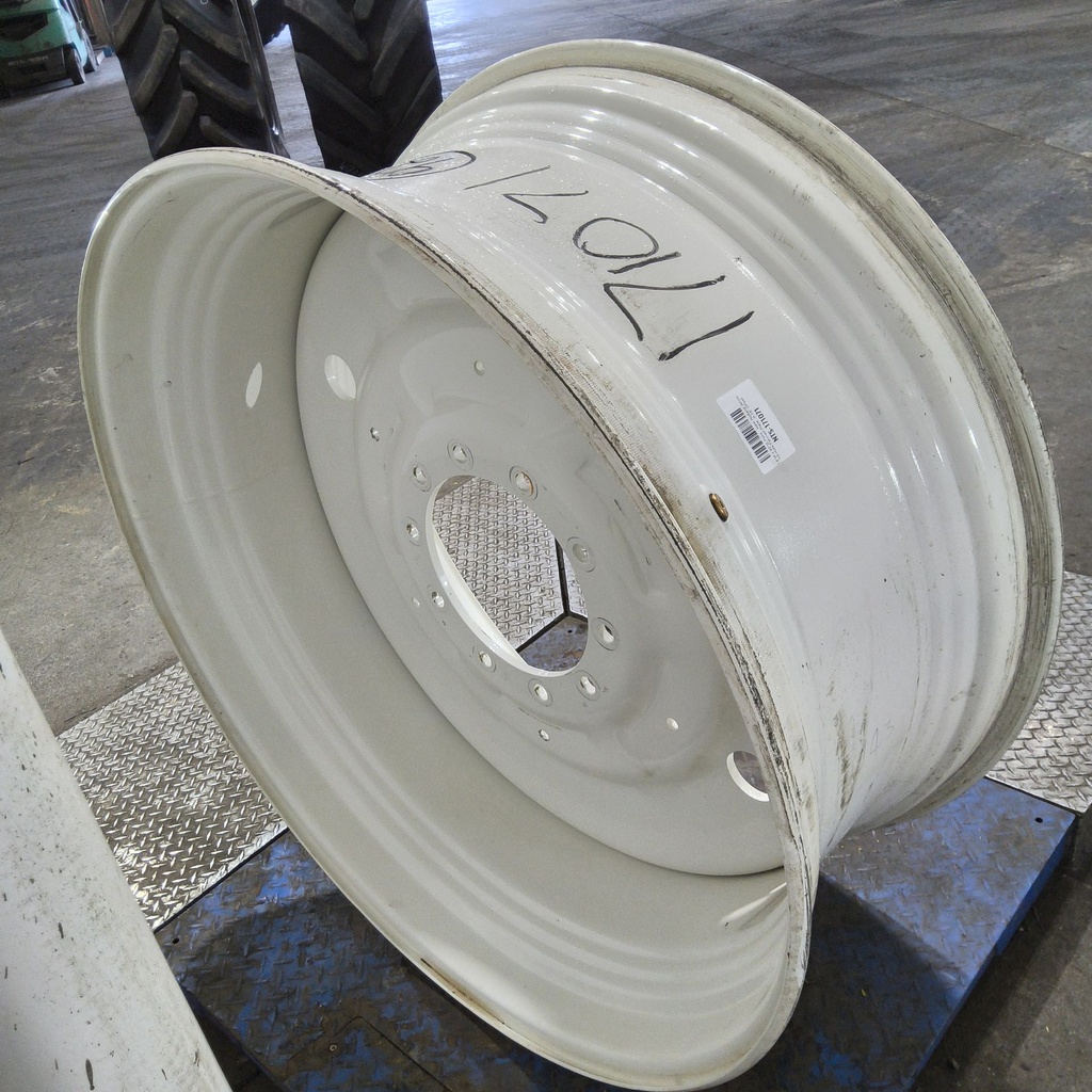18"W x 42"D, Ford / New Holland White 10-Hole Formed Plate , 0.25" Offset