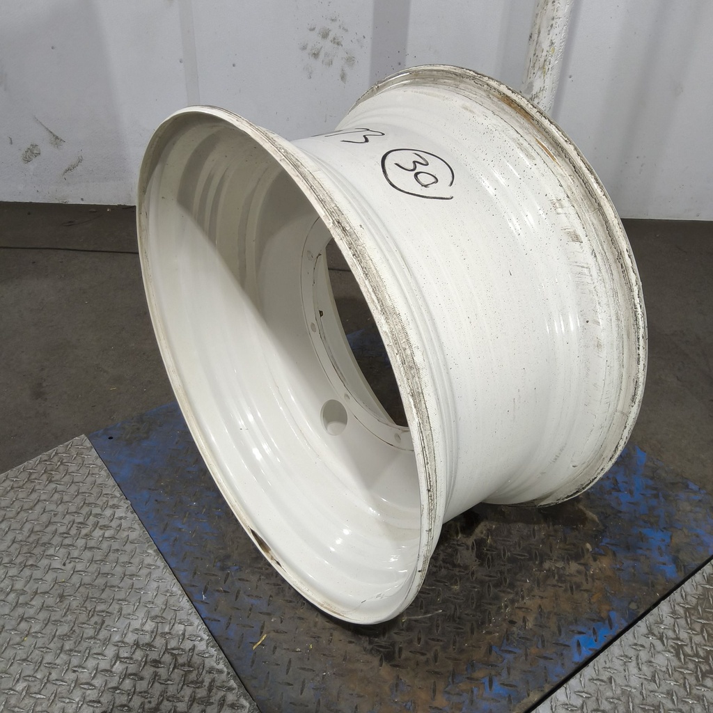 15"W x 30"D, Ford / New Holland White 8-Hole Formed Plate , 1" Offset