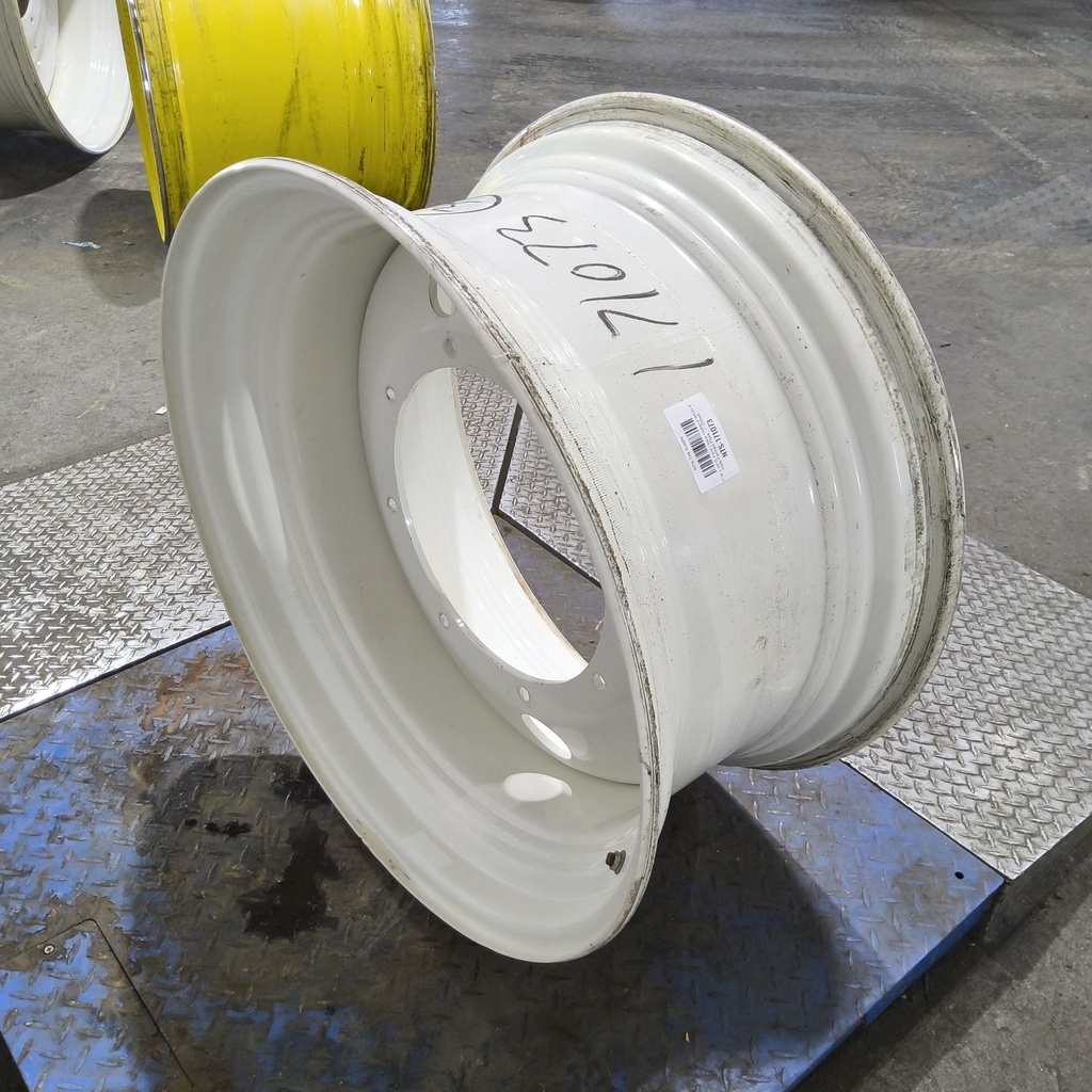 15"W x 30"D, Ford / New Holland White 8-Hole Formed Plate , 1" Offset