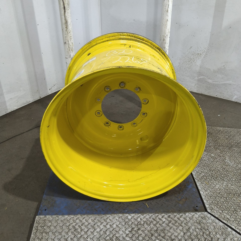 27"W x 32"D, John Deere Yellow 10-Hole Formed Plate , 2.62" Offset
