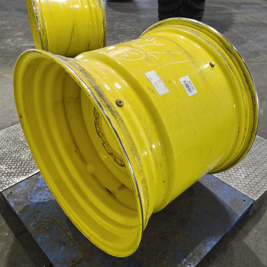 27"W x 32"D, John Deere Yellow 10-Hole Formed Plate , 2.62" Offset