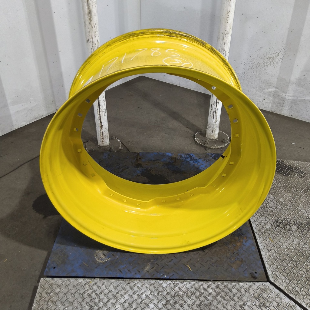 18"W x 34"D, John Deere Yellow 12-Hole Waffle Wheel (Groups of 3 bolts)