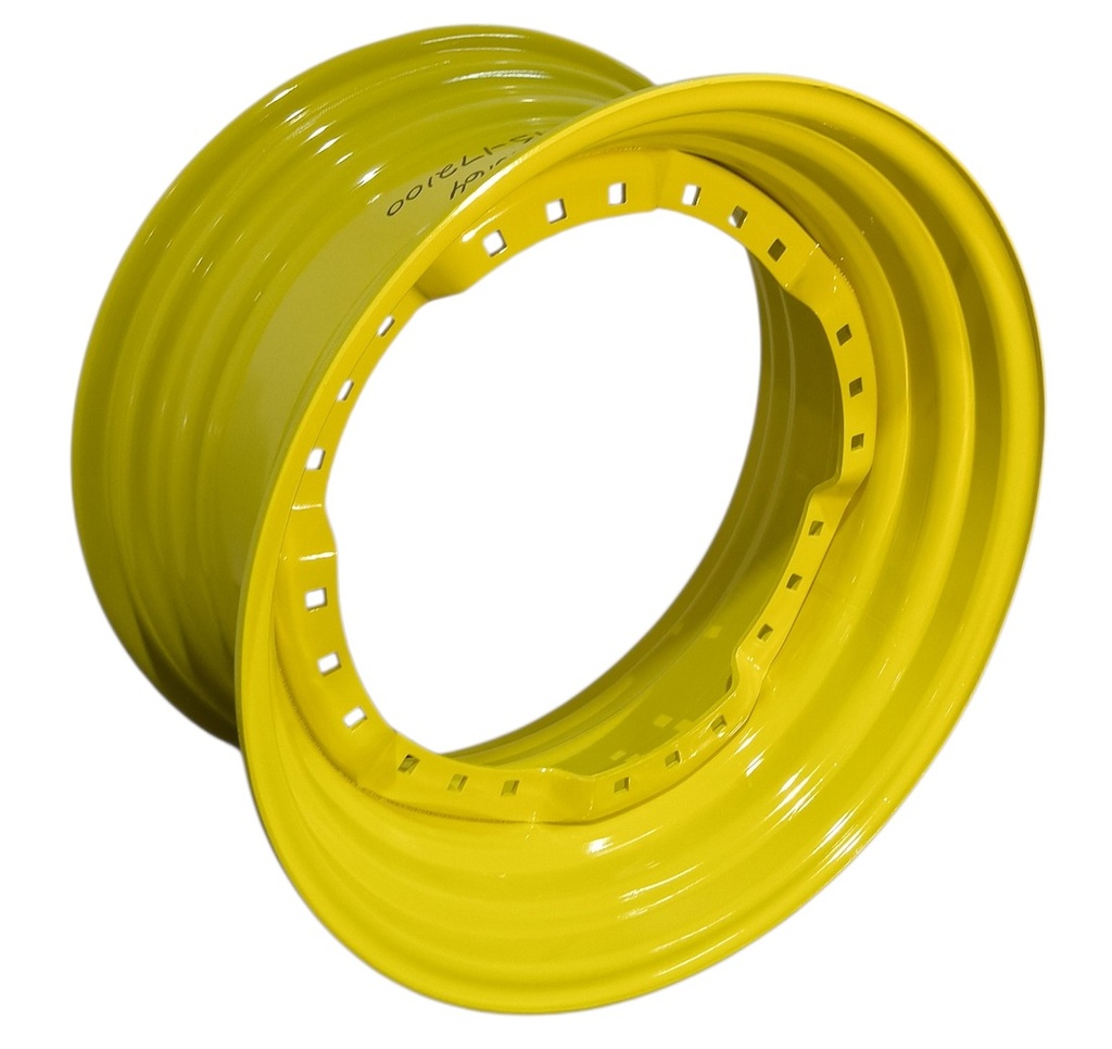 15"W x 30"D, John Deere Yellow 12-Hole Waffle Wheel (Groups of 3 bolts)