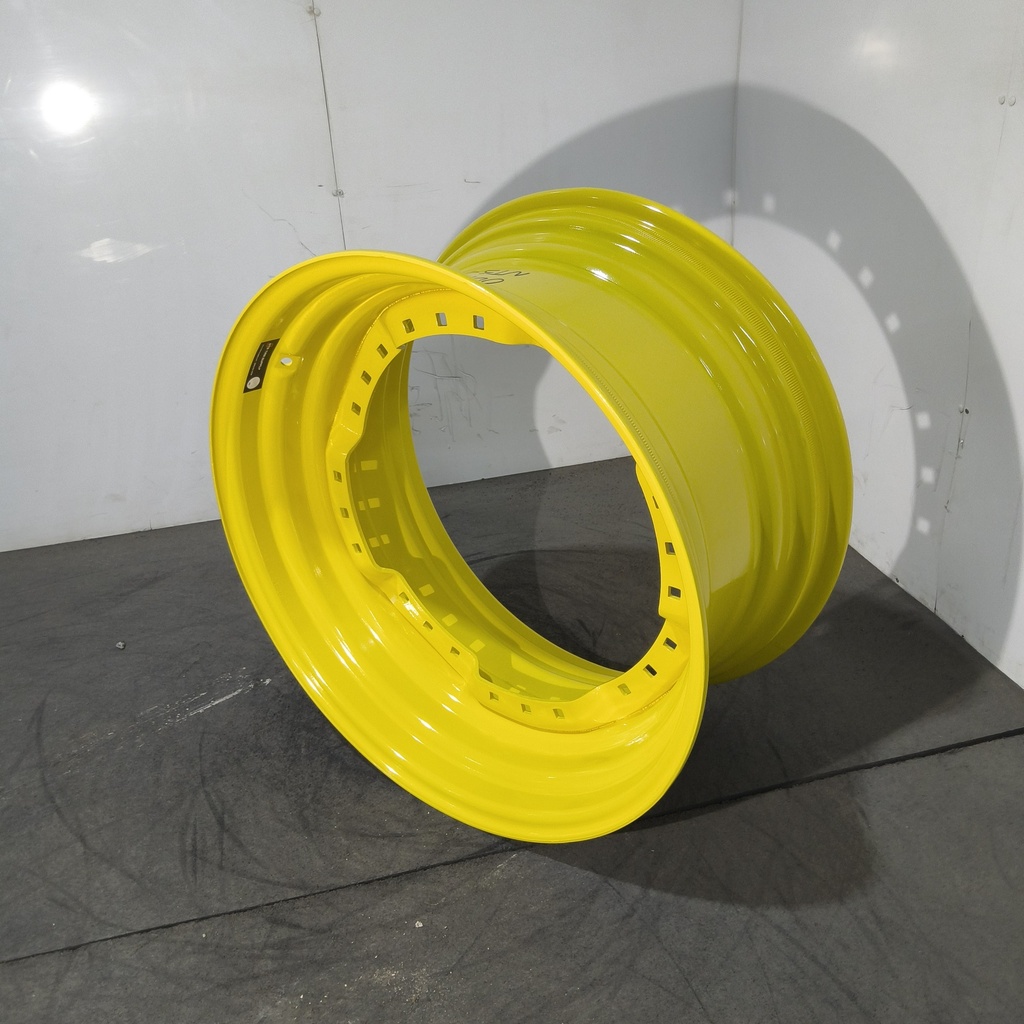 15"W x 30"D, John Deere Yellow 12-Hole Waffle Wheel (Groups of 3 bolts)