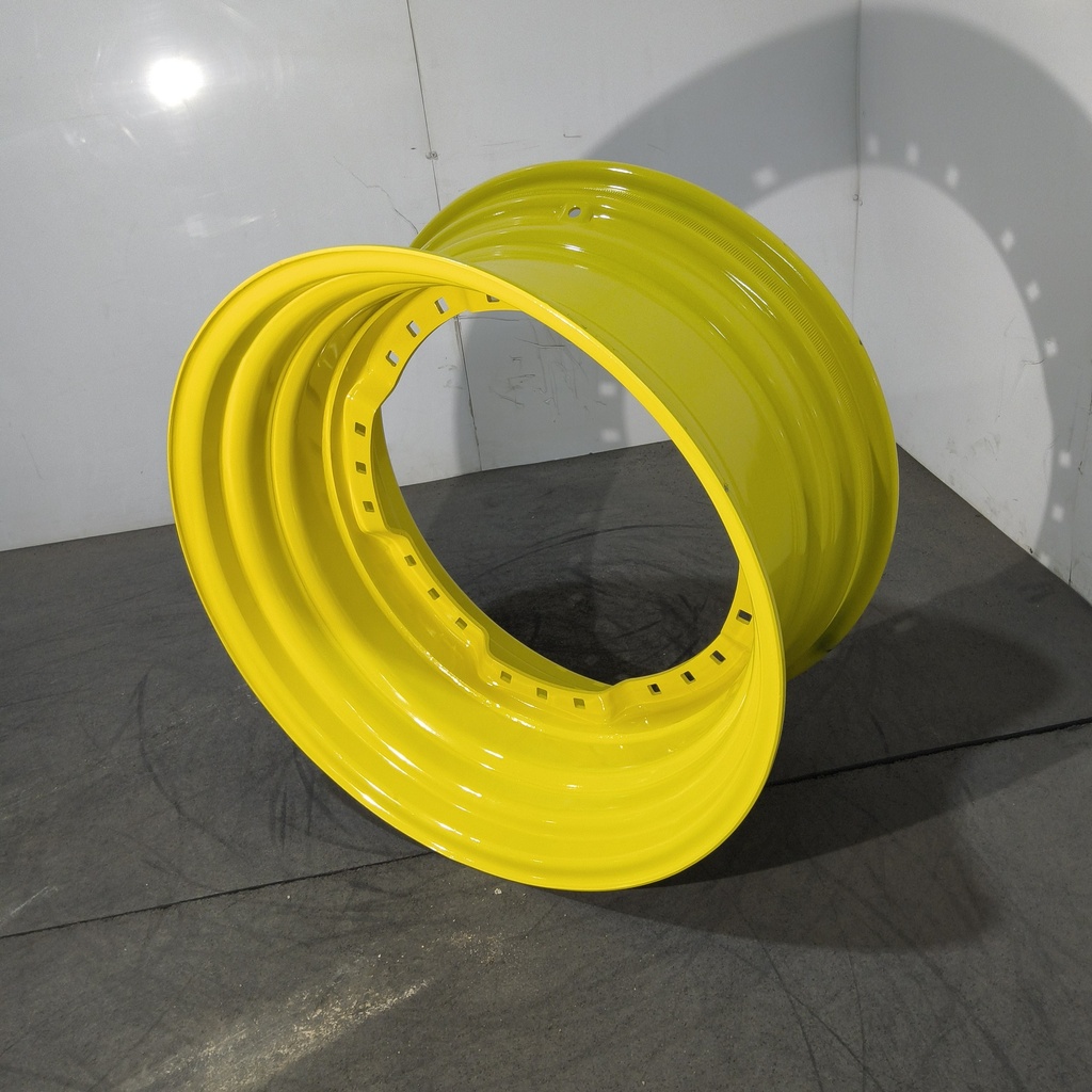 15"W x 30"D, John Deere Yellow 12-Hole Waffle Wheel (Groups of 3 bolts)