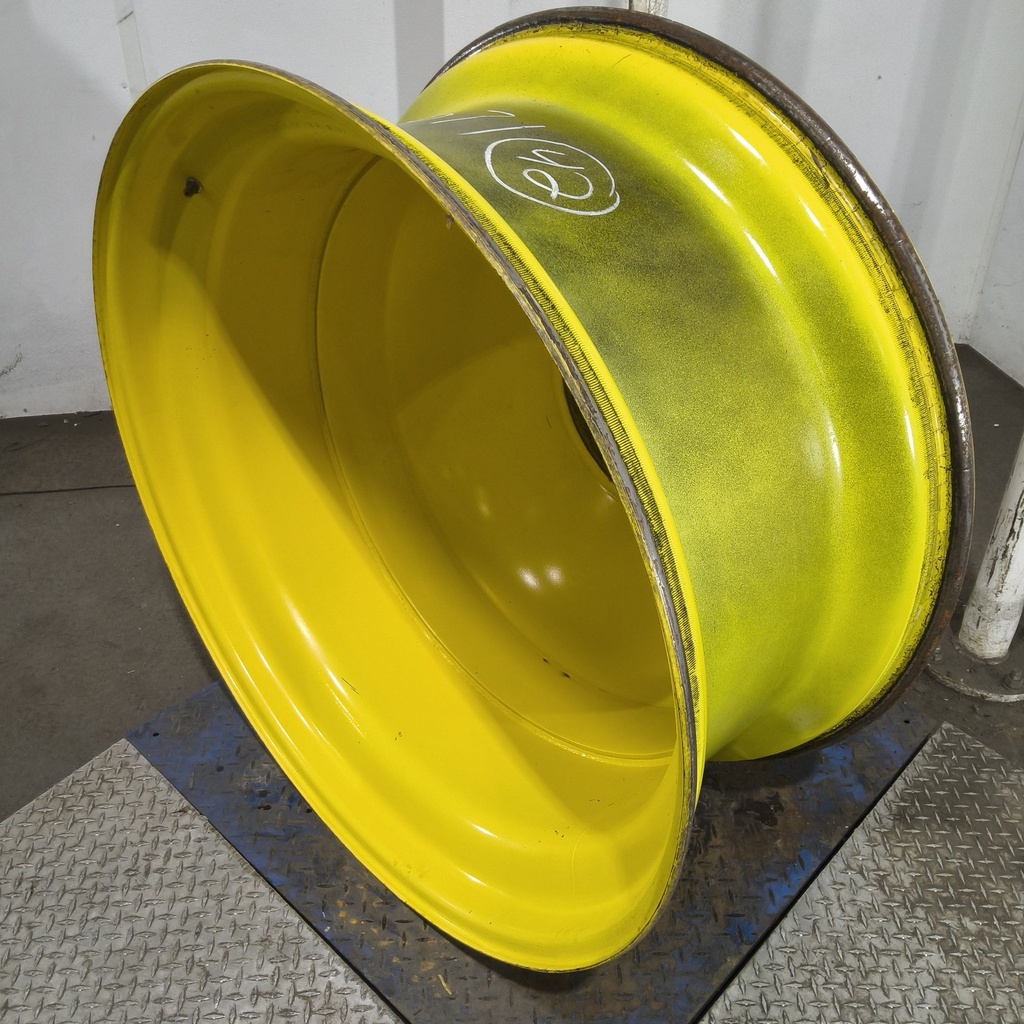 18"W x 42"D, John Deere Yellow 10-Hole Dolly Dual , -15.38" Offset