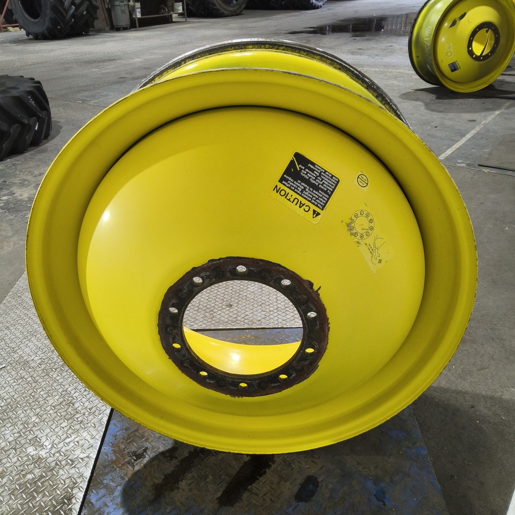 18"W x 42"D, John Deere Yellow 10-Hole Dolly Dual , -15.38" Offset