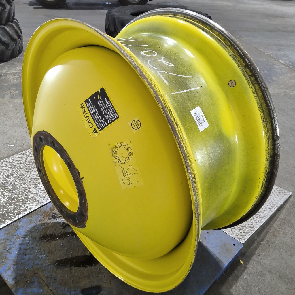 18"W x 42"D, John Deere Yellow 10-Hole Dolly Dual , -15.38" Offset