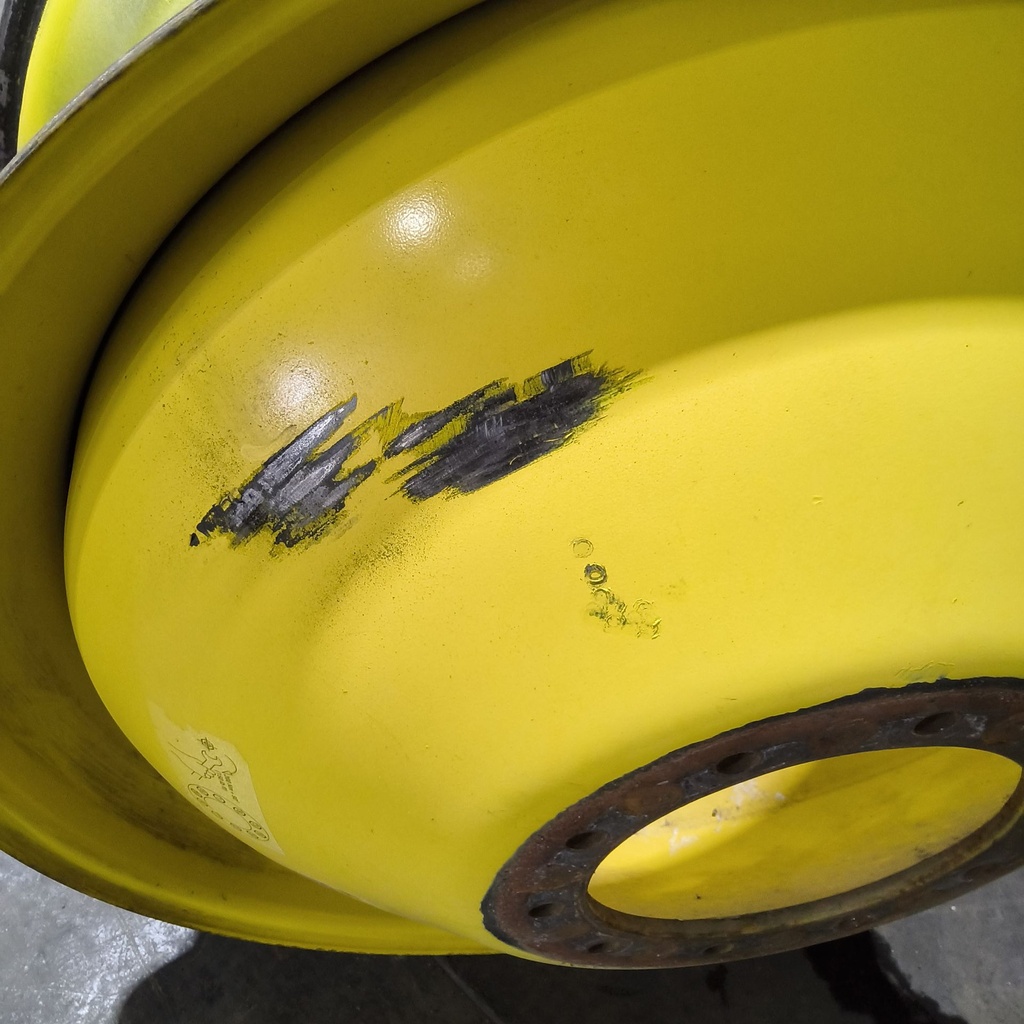 18"W x 42"D, John Deere Yellow 10-Hole Dolly Dual , -15.38" Offset
