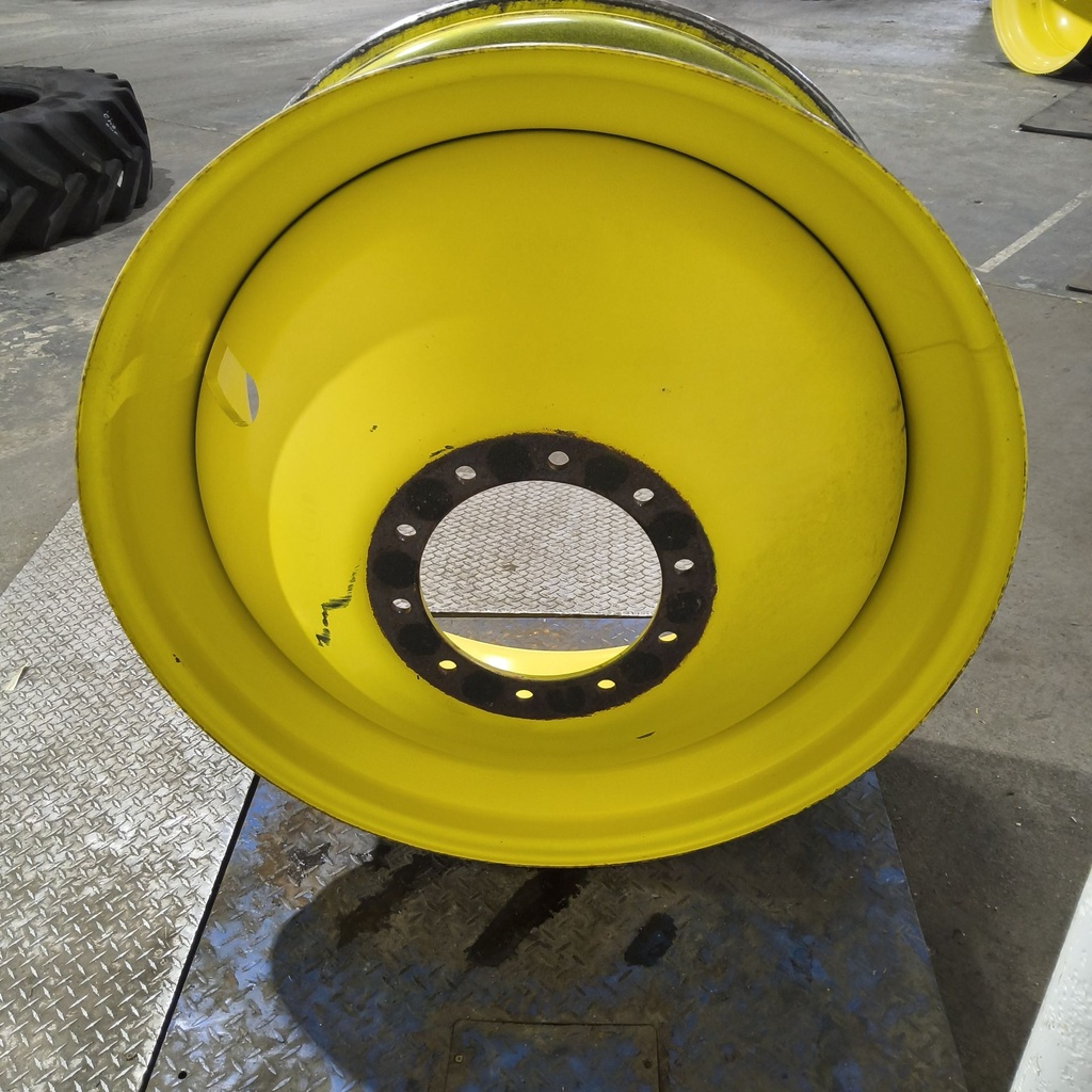 18"W x 42"D, John Deere Yellow 10-Hole Dolly Dual , -13.38" Offset