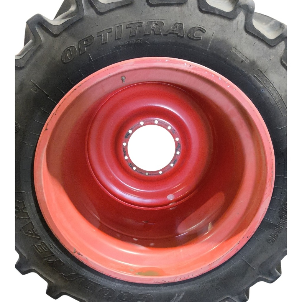 44"W x 46"D, Fendt/Agco Red 12-Hole Bubble Disc , -6.88" Offset