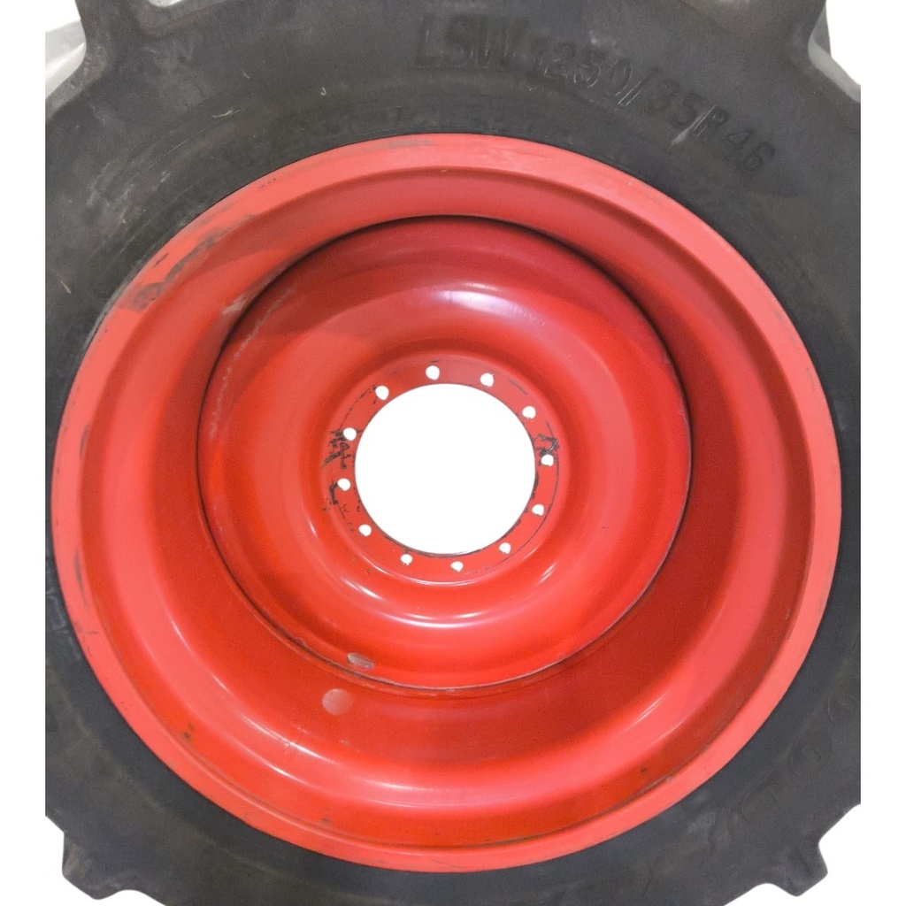 44"W x 46"D, Fendt/Agco Red 12-Hole Bubble Disc , -6.88" Offset