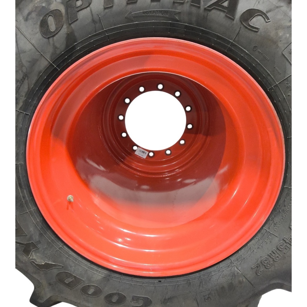 36"W x 32"D, Fendt/Agco Red 12-Hole Formed Plate , -12.75" Offset