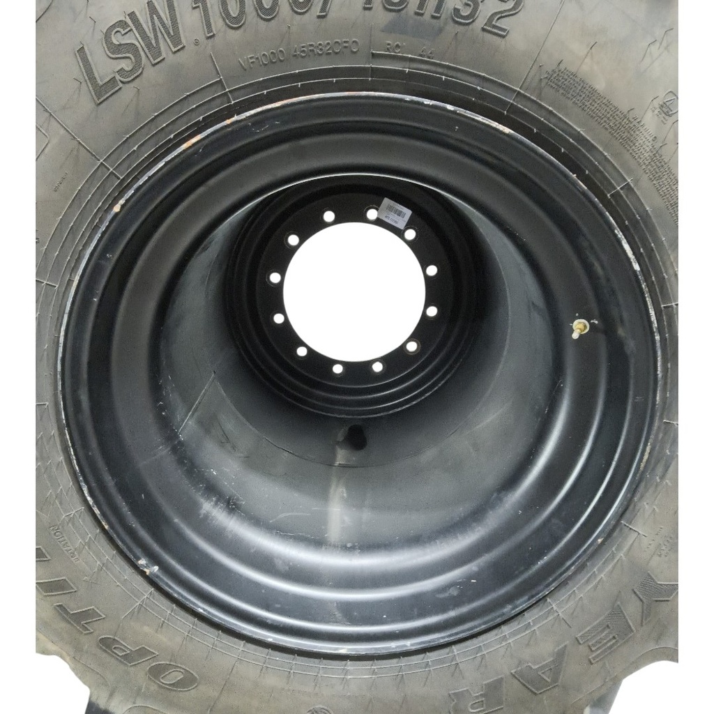 36"W x 32"D, Flat Black 12-Hole Formed Plate , -12.62" Offset