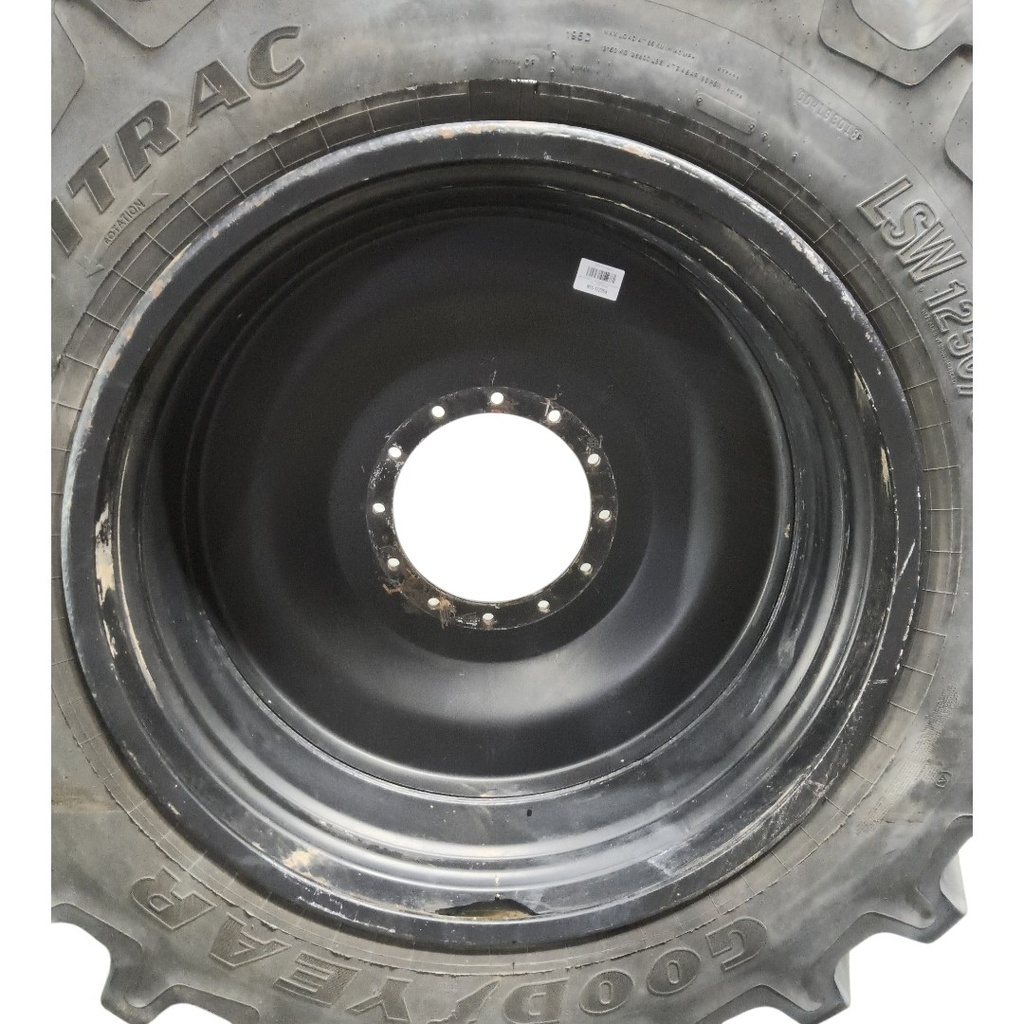 44"W x 46"D, Flat Black 12-Hole Bubble Disc , -6.88" Offset